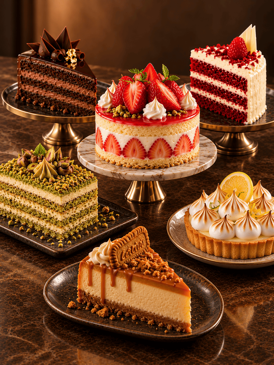 Premium selection of Western cakes and café desserts