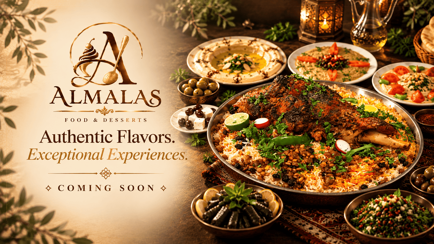 ALMALAS Food and Desserts — Authentic Flavors, Exceptional Experiences. Coming Soon.